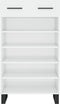 vidaXL - Schoenenkast - 60x35x105 - cm - bewerkt - hout - hoogglans - wit