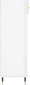 vidaXL - Schoenenkast - 60x35x105 - cm - bewerkt - hout - hoogglans - wit