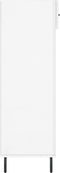 vidaXL - Schoenenkast - 60x35x105 - cm - bewerkt - hout - hoogglans - wit