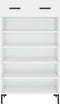 vidaXL - Schoenenkast - 60x35x105 - cm - bewerkt - hout - hoogglans - wit