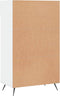 vidaXL - Schoenenkast - 60x35x105 - cm - bewerkt - hout - hoogglans - wit