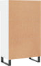 vidaXL - Schoenenkast - 60x35x105 - cm - bewerkt - hout - hoogglans - wit