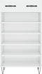 vidaXL - Schoenenkast - 60x35x105 - cm - bewerkt - hout - hoogglans - wit