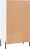 vidaXL - Schoenenkast - 60x35x105 - cm - bewerkt - hout - hoogglans - wit