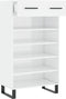 vidaXL - Schoenenkast - 60x35x105 - cm - bewerkt - hout - hoogglans - wit