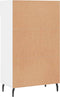 vidaXL - Schoenenkast - 60x35x105 - cm - bewerkt - hout - hoogglans - wit