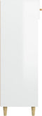 vidaXL - Schoenenkast - 60x35x105 - cm - bewerkt - hout - hoogglans - wit