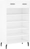 vidaXL - Schoenenkast - 60x35x105 - cm - bewerkt - hout - wit