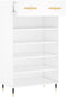 vidaXL - Schoenenkast - 60x35x105 - cm - bewerkt - hout - wit
