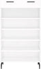 vidaXL - Schoenenkast - 60x35x105 - cm - bewerkt - hout - wit