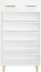 vidaXL - Schoenenkast - 60x35x105 - cm - bewerkt - hout - wit