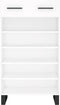 vidaXL - Schoenenkast - 60x35x105 - cm - bewerkt - hout - wit