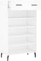 vidaXL - Schoenenkast - 60x35x105 - cm - bewerkt - hout - wit