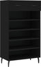 vidaXL - Schoenenkast - 60x35x105 - cm - bewerkt - hout - zwart
