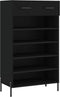 vidaXL - Schoenenkast - 60x35x105 - cm - bewerkt - hout - zwart
