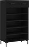 vidaXL - Schoenenkast - 60x35x105 - cm - bewerkt - hout - zwart