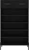 vidaXL - Schoenenkast - 60x35x105 - cm - bewerkt - hout - zwart