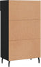vidaXL - Schoenenkast - 60x35x105 - cm - bewerkt - hout - zwart