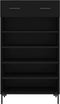vidaXL - Schoenenkast - 60x35x105 - cm - bewerkt - hout - zwart