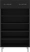 vidaXL - Schoenenkast - 60x35x105 - cm - bewerkt - hout - zwart