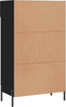 vidaXL - Schoenenkast - 60x35x105 - cm - bewerkt - hout - zwart