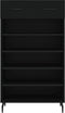 vidaXL - Schoenenkast - 60x35x105 - cm - bewerkt - hout - zwart