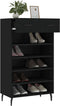 vidaXL - Schoenenkast - 60x35x105 - cm - bewerkt - hout - zwart
