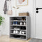 vidaXL - Schoenenkast - 60x35x70 - cm - bewerkt - hout - betongrijs