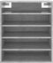 vidaXL - Schoenenkast - 60x35x70 - cm - bewerkt - hout - betongrijs