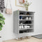 vidaXL - Schoenenkast - 60x35x70 - cm - bewerkt - hout - betongrijs