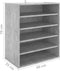 vidaXL - Schoenenkast - 60x35x70 - cm - bewerkt - hout - betongrijs