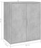 vidaXL - Schoenenkast - 60x35x70 - cm - bewerkt - hout - betongrijs