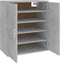 vidaXL - Schoenenkast - 60x35x70 - cm - bewerkt - hout - betongrijs