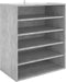 vidaXL - Schoenenkast - 60x35x70 - cm - bewerkt - hout - betongrijs