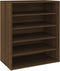 vidaXL - Schoenenkast - 60x35x70 - cm - bewerkt - hout - bruin - eikenkleur