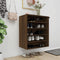 vidaXL - Schoenenkast - 60x35x70 - cm - bewerkt - hout - bruin - eikenkleur