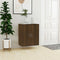 vidaXL - Schoenenkast - 60x35x70 - cm - bewerkt - hout - bruin - eikenkleur