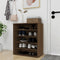 vidaXL - Schoenenkast - 60x35x70 - cm - bewerkt - hout - bruin - eikenkleur
