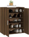 vidaXL - Schoenenkast - 60x35x70 - cm - bewerkt - hout - bruin - eikenkleur