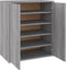 vidaXL - Schoenenkast - 60x35x70 - cm - bewerkt - hout - grijs - sonoma - eikenkleurig