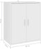 vidaXL - Schoenenkast - 60x35x70 - cm - bewerkt - hout - grijs - sonoma - eikenkleurig