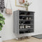 vidaXL - Schoenenkast - 60x35x70 - cm - bewerkt - hout - grijs - sonoma - eikenkleurig