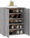 vidaXL - Schoenenkast - 60x35x70 - cm - bewerkt - hout - grijs - sonoma - eikenkleurig