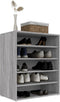 vidaXL - Schoenenkast - 60x35x70 - cm - bewerkt - hout - grijs - sonoma - eikenkleurig
