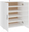 vidaXL - Schoenenkast - 60x35x70 - cm - bewerkt - hout - hoogglans - wit