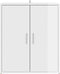 vidaXL - Schoenenkast - 60x35x70 - cm - bewerkt - hout - hoogglans - wit