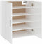 vidaXL - Schoenenkast - 60x35x70 - cm - bewerkt - hout - hoogglans - wit