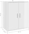 vidaXL - Schoenenkast - 60x35x70 - cm - bewerkt - hout - hoogglans - wit