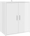 vidaXL - Schoenenkast - 60x35x70 - cm - bewerkt - hout - hoogglans - wit