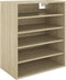 vidaXL - Schoenenkast - 60x35x70 - cm - bewerkt - hout - sonoma - eikenkleurig